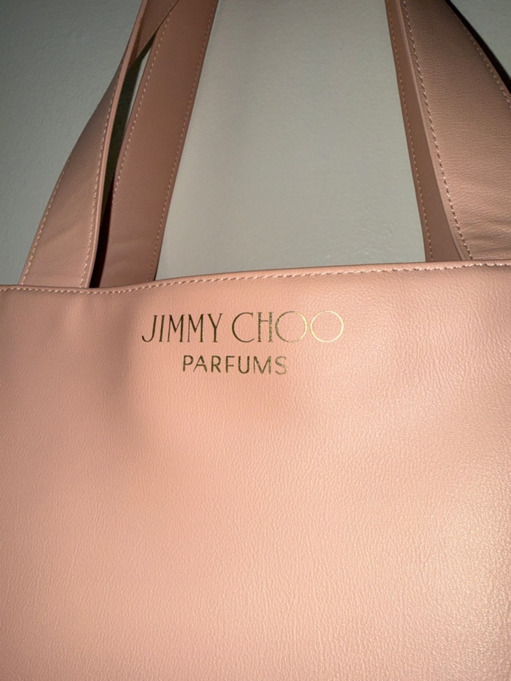 Jimmy Choo Blush Pink Tote with Gold Glitter - Picture 2 of 7